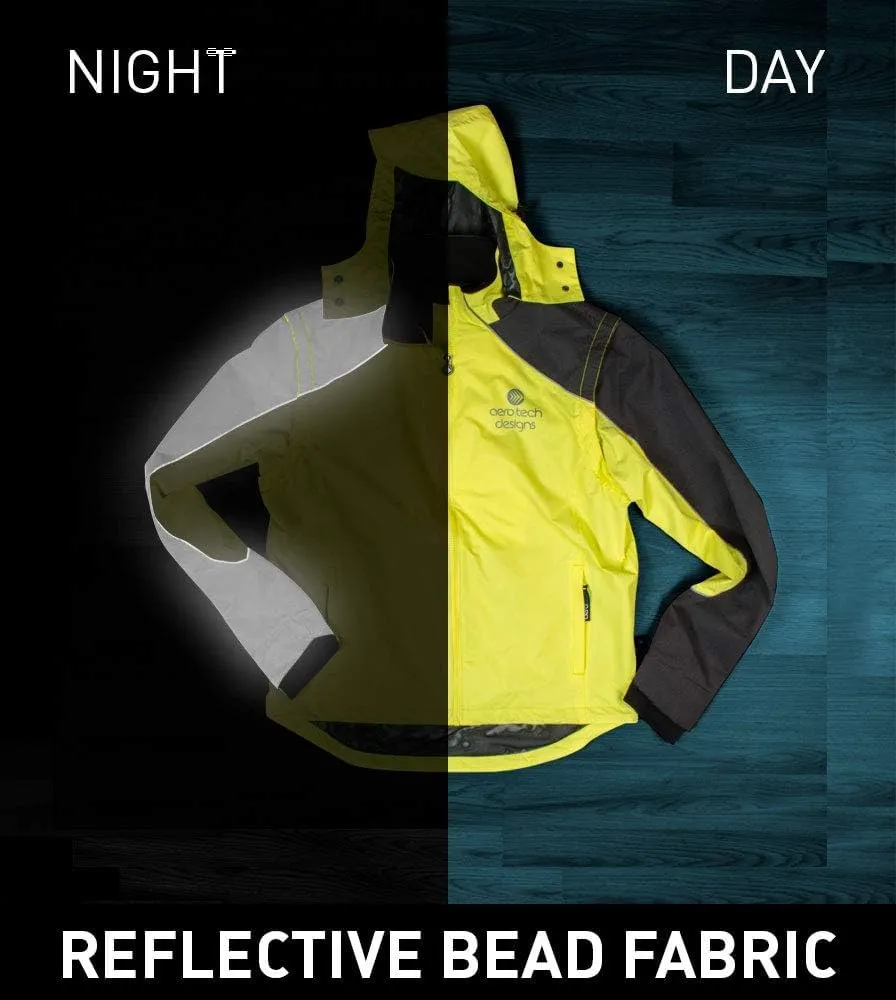 | Men's AeroReflective Cycling Rain Coat | Convertable Waterproof Jacket | High Visibility Reflective
