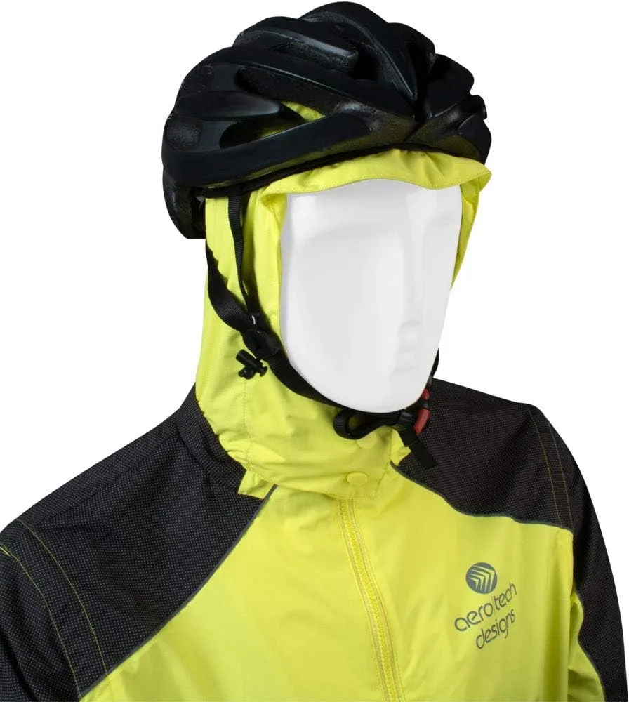 | Men's AeroReflective Cycling Rain Coat | Convertable Waterproof Jacket | High Visibility Reflective