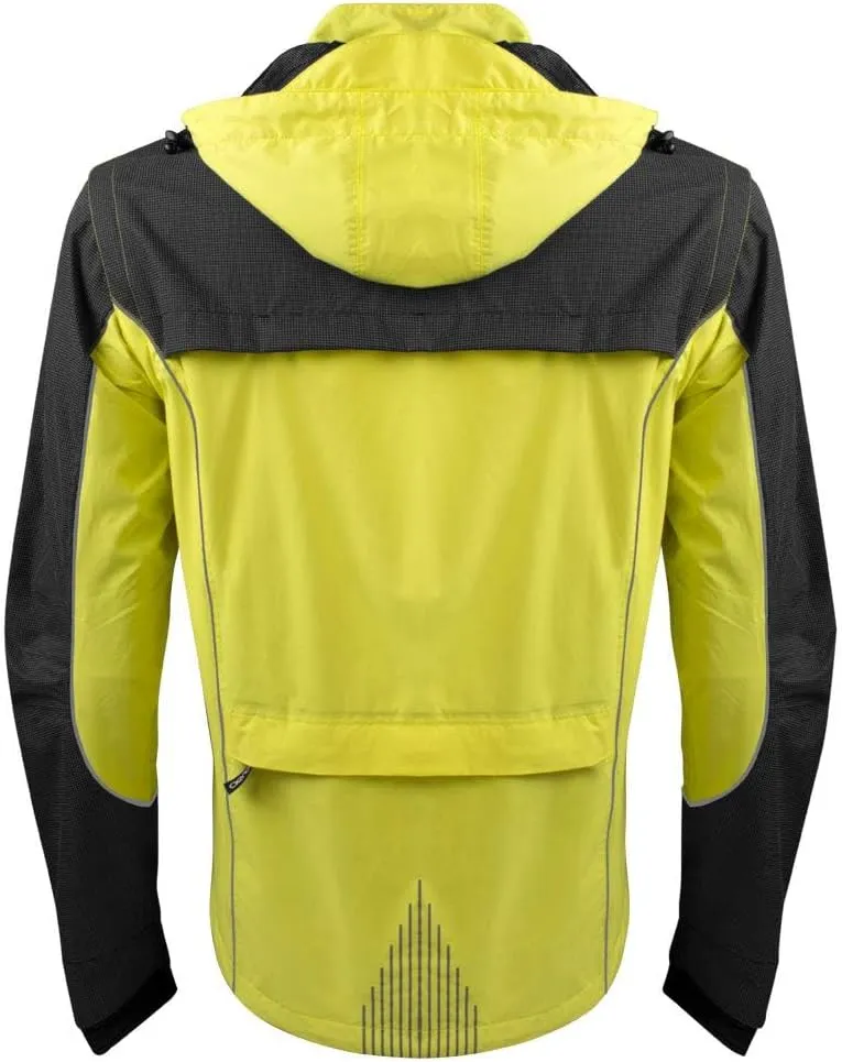 | Men's AeroReflective Cycling Rain Coat | Convertable Waterproof Jacket | High Visibility Reflective