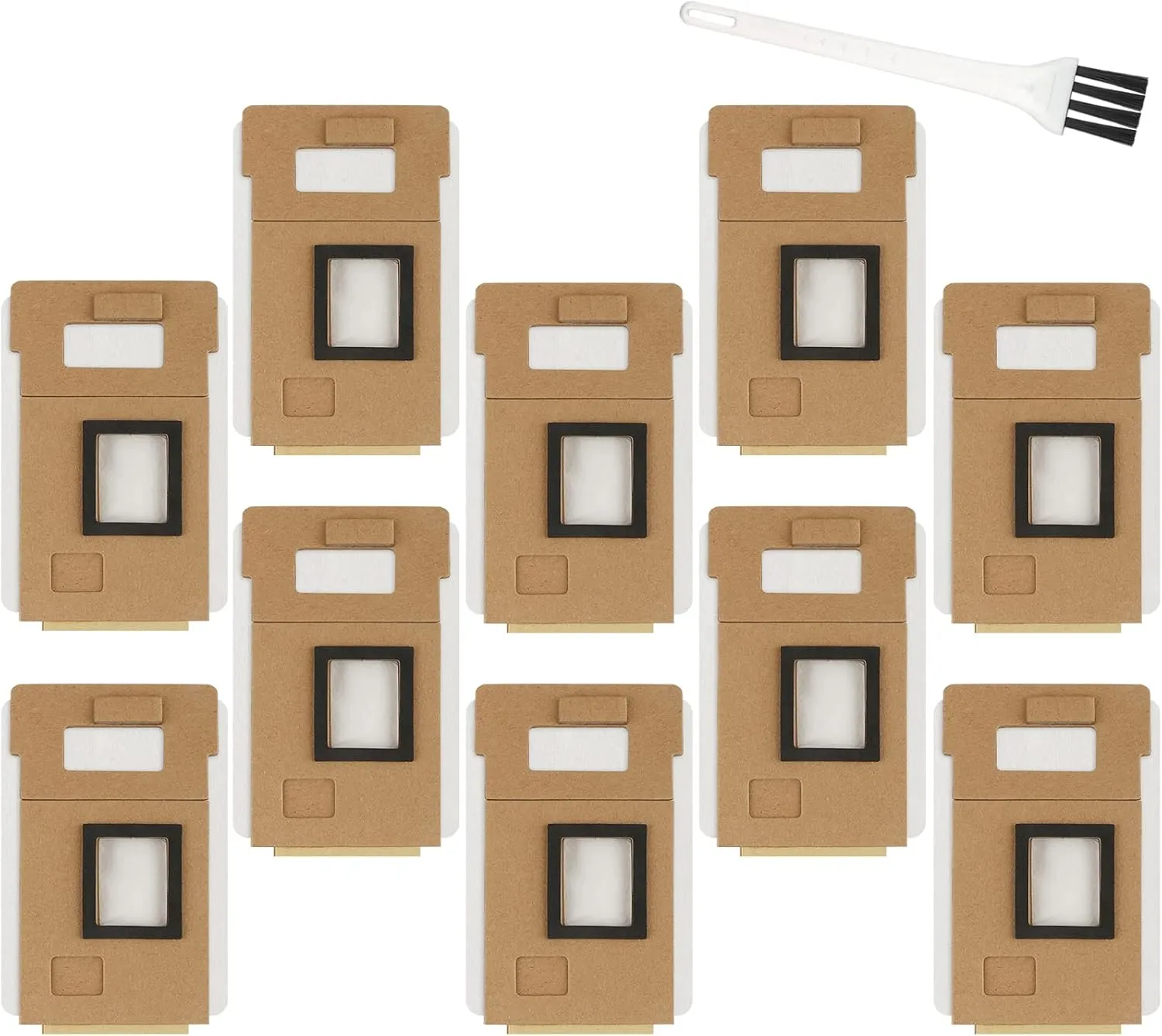 10 Pack Dust Bag Fit for Roborock S7 / S7  / S7 MaxV Plus Vacuum Cleaner Auto-Empty Dock, 3L Large Capacity Replacement s7 dust Bags Accessory Set