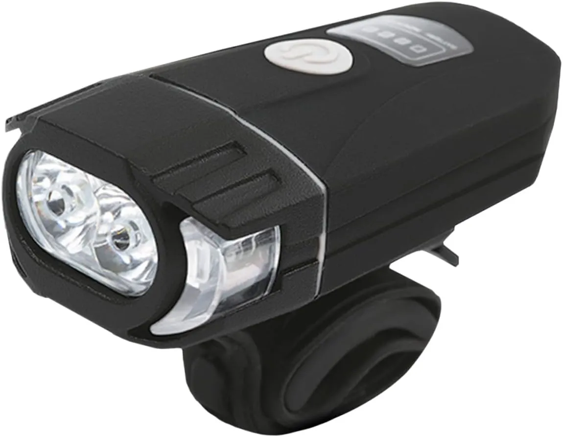 1Pc Rechargeable Bike Light Front Headlight High Brightness LED Streamlined Design for Night Riding Portable and Durable Cycling Accessory