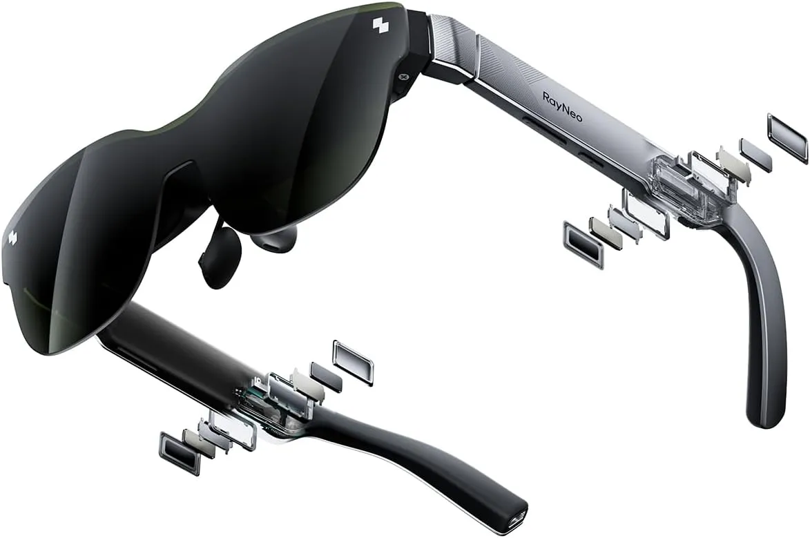 [2025 New] RayNeo Air 3s XR Glasses - AR Glasses 201" 120Hz FHD HueView Eye-Care Video Display, Smart Gaming Glasses for iPhone 16,15/Android/Mac/Switch/PS5/SteamDeck
