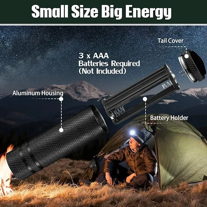 24 Pack Mini Flashlights Bulk, Bright Aluminum Handheld Flashlight with Lanyard, Small LED Flashlights for Kids Night Reading Emergency Hurricane Camping Cycling Party Favors(Bright Color)