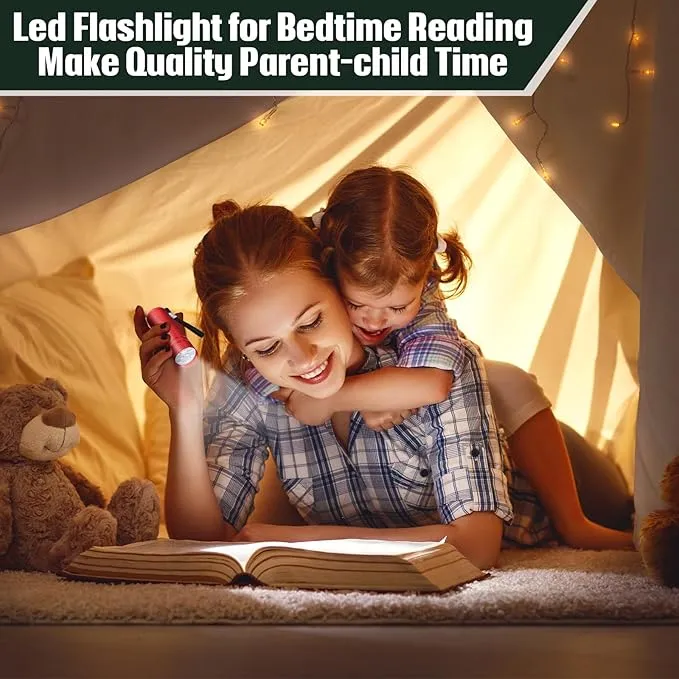24 Pack Mini Flashlights Bulk, Bright Aluminum Handheld Flashlight with Lanyard, Small LED Flashlights for Kids Night Reading Emergency Hurricane Camping Cycling Party Favors(Bright Color)