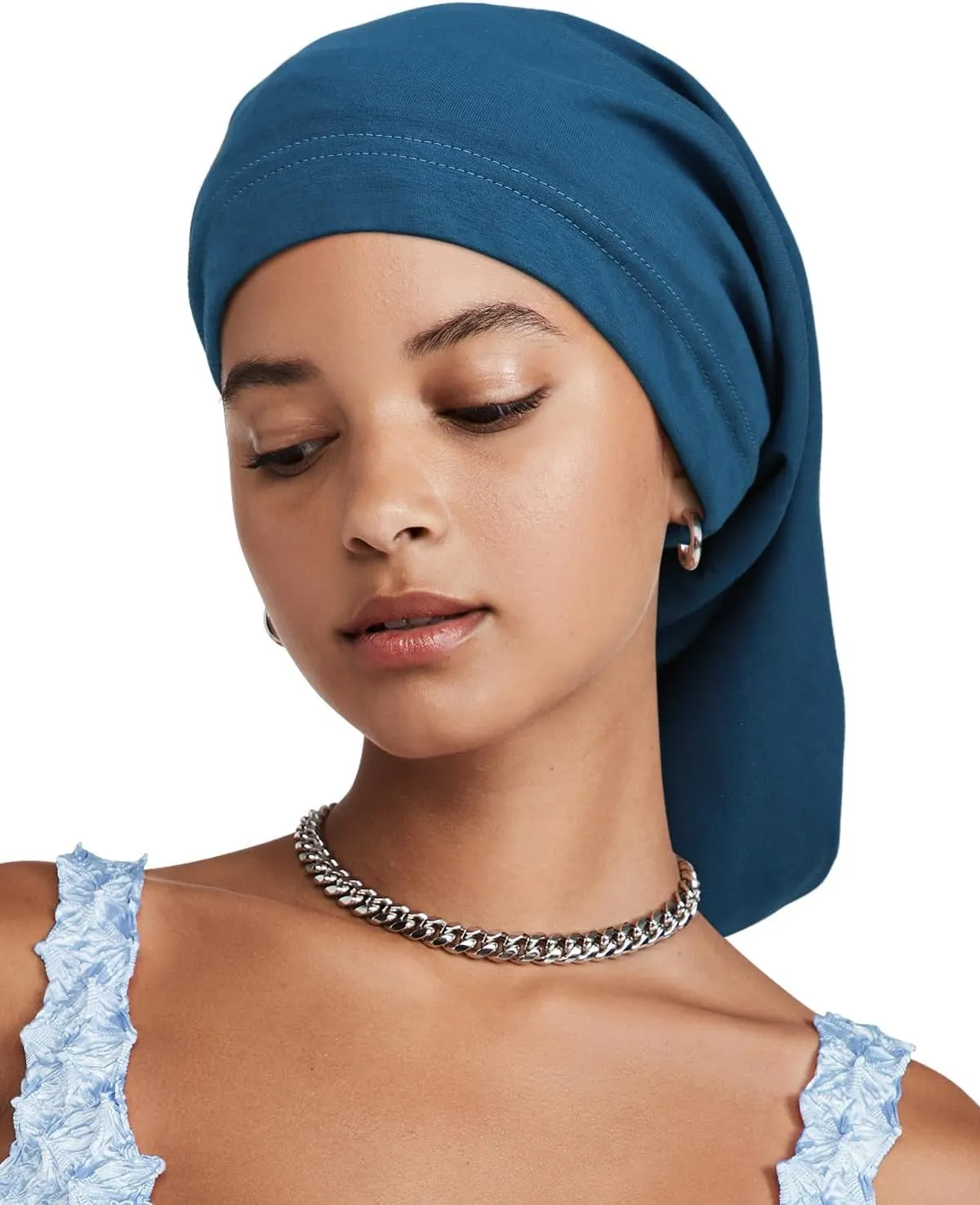 3 Size Satin Lined Sleep Caps for Braids,Dreadlocks Natural Curly Hair Adjustable