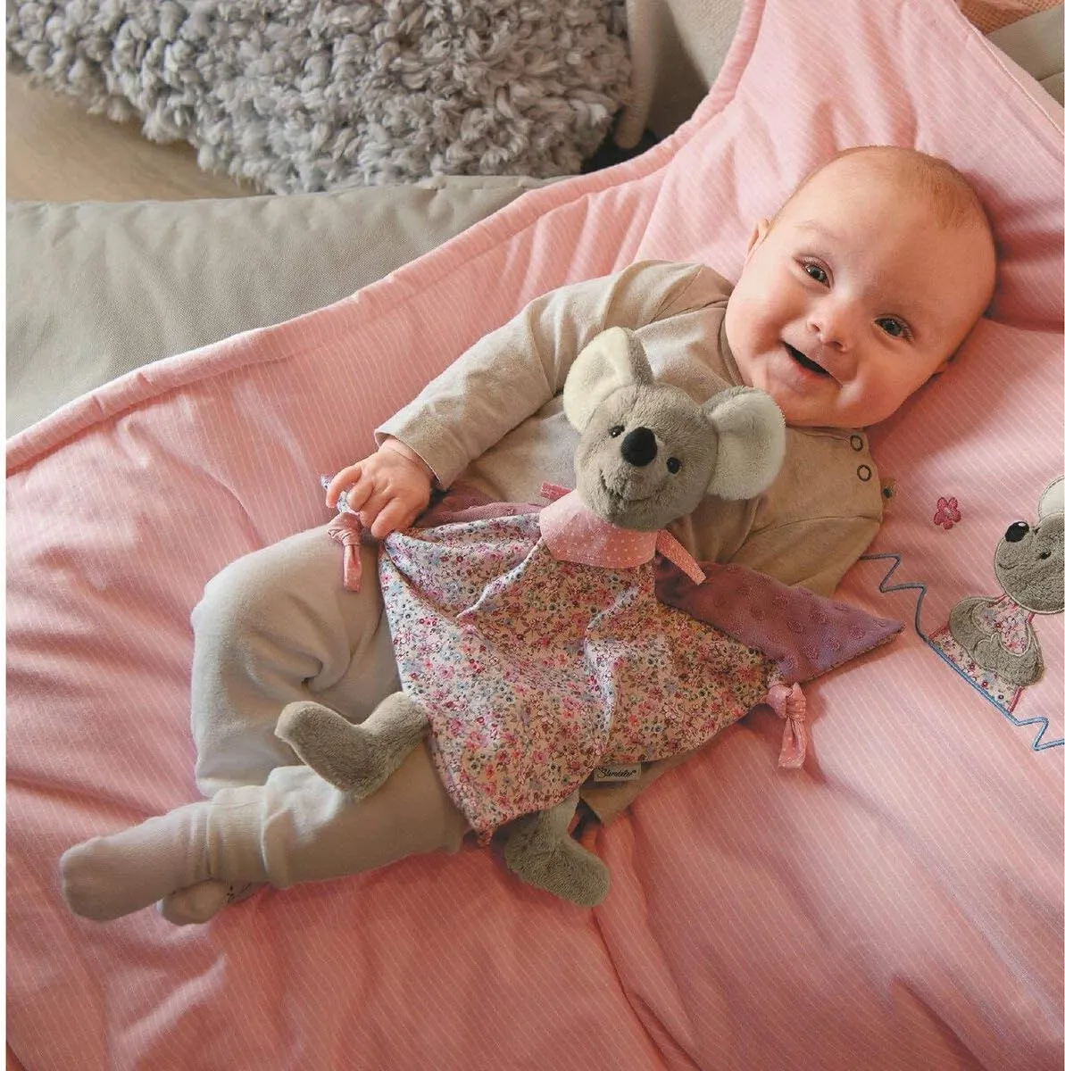 3202001 Baby Mouse Cloth from 1 Month Size S 22 cm Grey Multi-Coloured