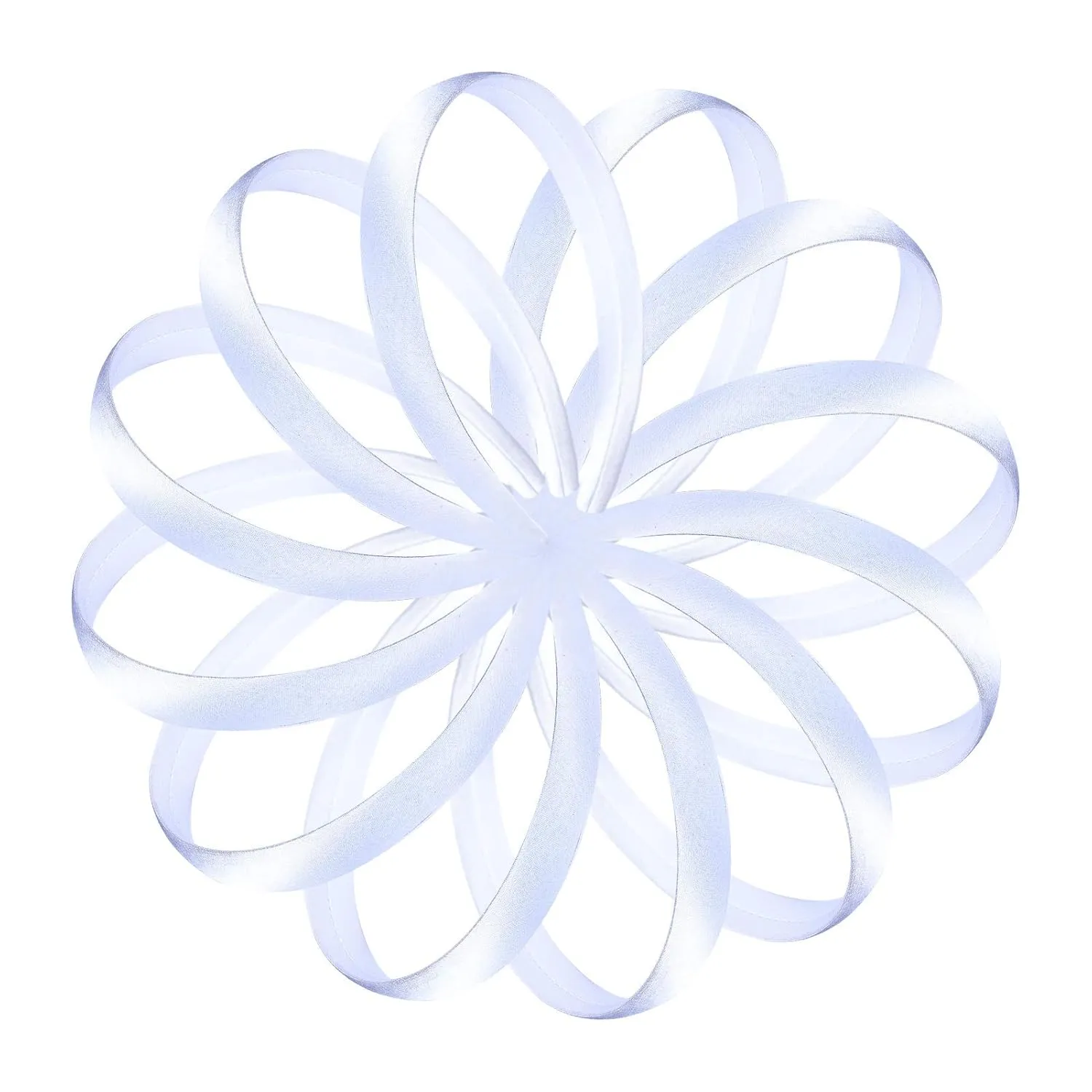 33 PCS 2 CM White Headbands Plain Satin Covered Headband Women Fabric Ribbon Head Bands White DIY Craft Hairbands Anti-slip Hair Pieces