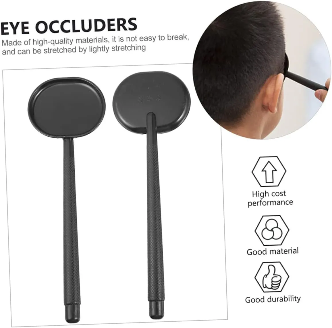 4sets 4pcs Eye Occluder Spoon for Vision Testing Ergonomic Design for Comfortable Use Hospital Optometry Supplies Slip Eye Shades 4pcs*4