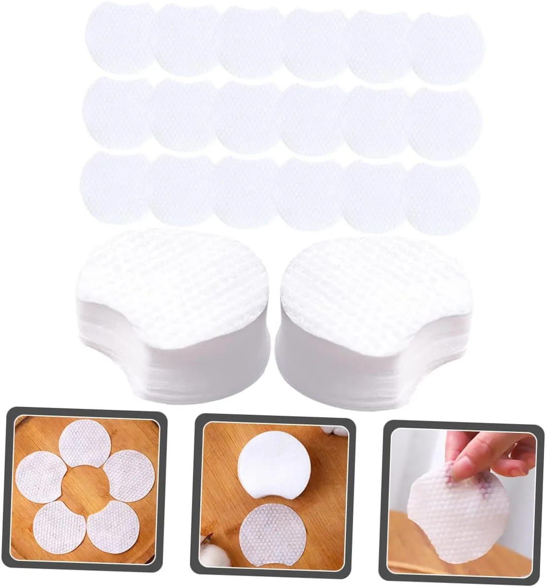 900pcs Pearl Pattern Makeup Cotton Exfoliating Cotton Rounds Cotton Pad Face Cleaning Pads Non-Woven Cloth Makeup Pads Non-Woven Fabric Travel Salicylic Acid Cotton Sheet
