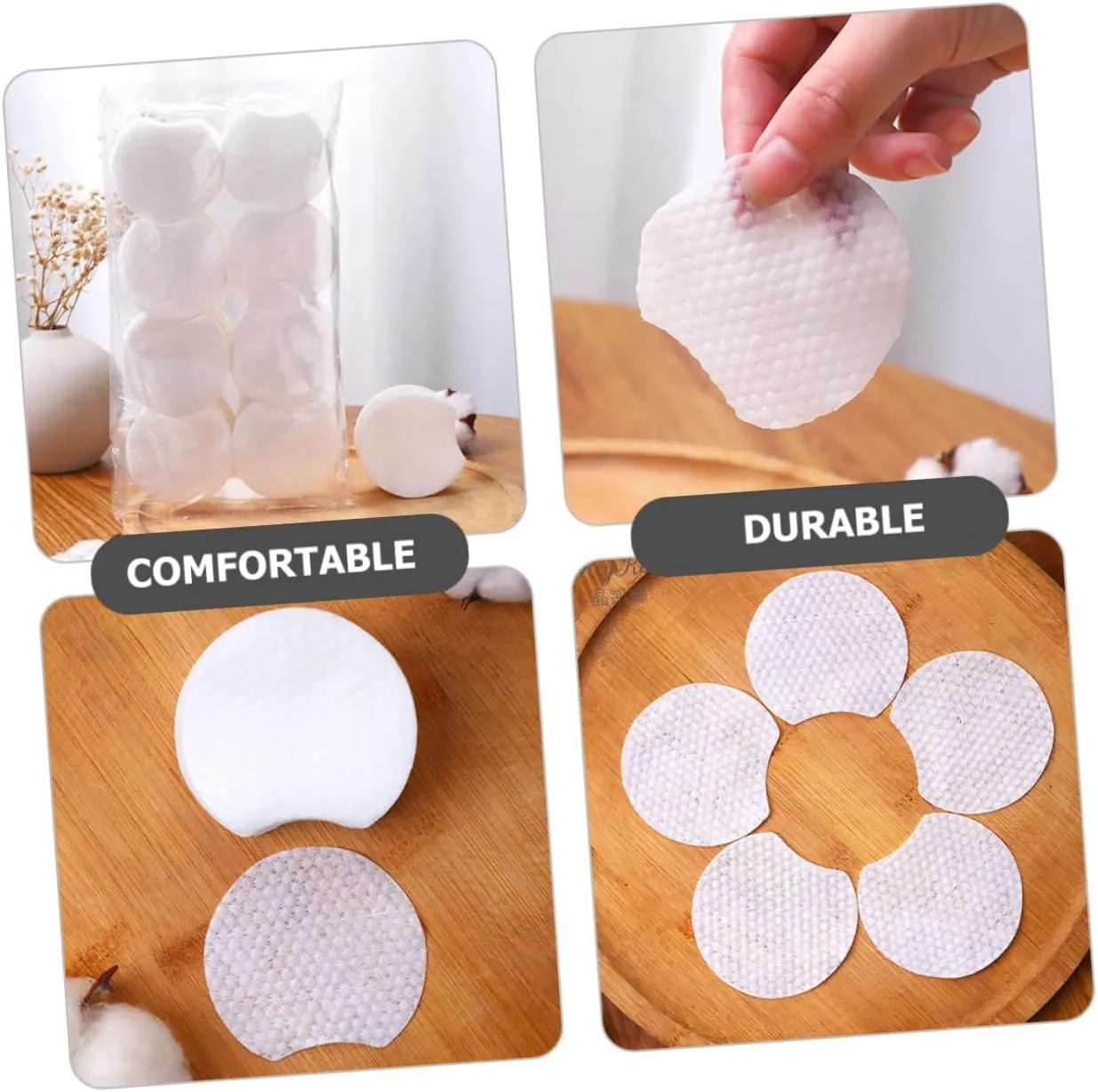 900pcs Pearl Pattern Makeup Cotton Exfoliating Cotton Rounds Cotton Pad Face Cleaning Pads Non-Woven Cloth Makeup Pads Non-Woven Fabric Travel Salicylic Acid Cotton Sheet