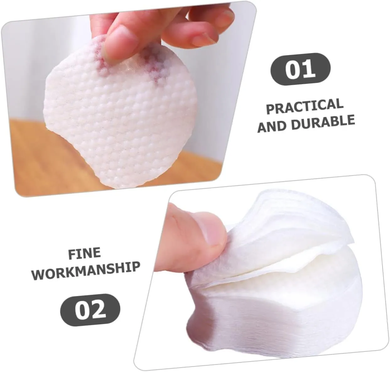 900pcs Pearl Pattern Makeup Cotton Exfoliating Cotton Rounds Cotton Pad Face Cleaning Pads Non-Woven Cloth Makeup Pads Non-Woven Fabric Travel Salicylic Acid Cotton Sheet