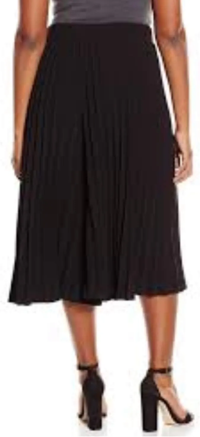ABS by Allen Schwartz Women's Plus-Size Elastic Waist Pleated Crepe Gaucho Pant