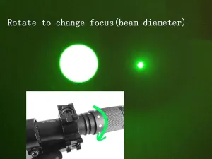 Ade Advanced Optics Adjustable Multi-Reticle CLASS IIIa Green Laser Flashlight Designator Sight with Pressure Switch and QD Mount, Black