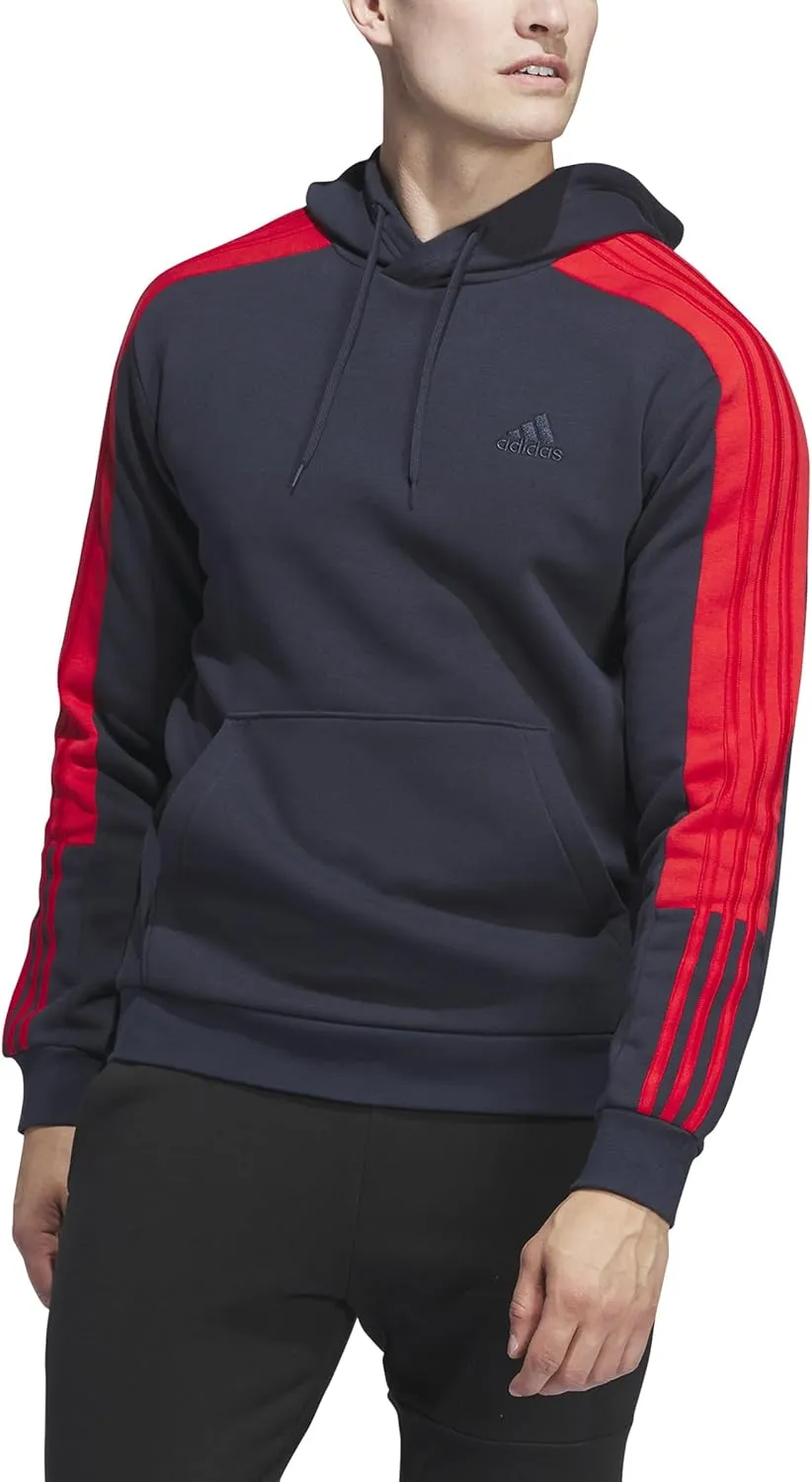 adidas Men's Essentials Fleece 3-Stripes Color Blocked Hoodie