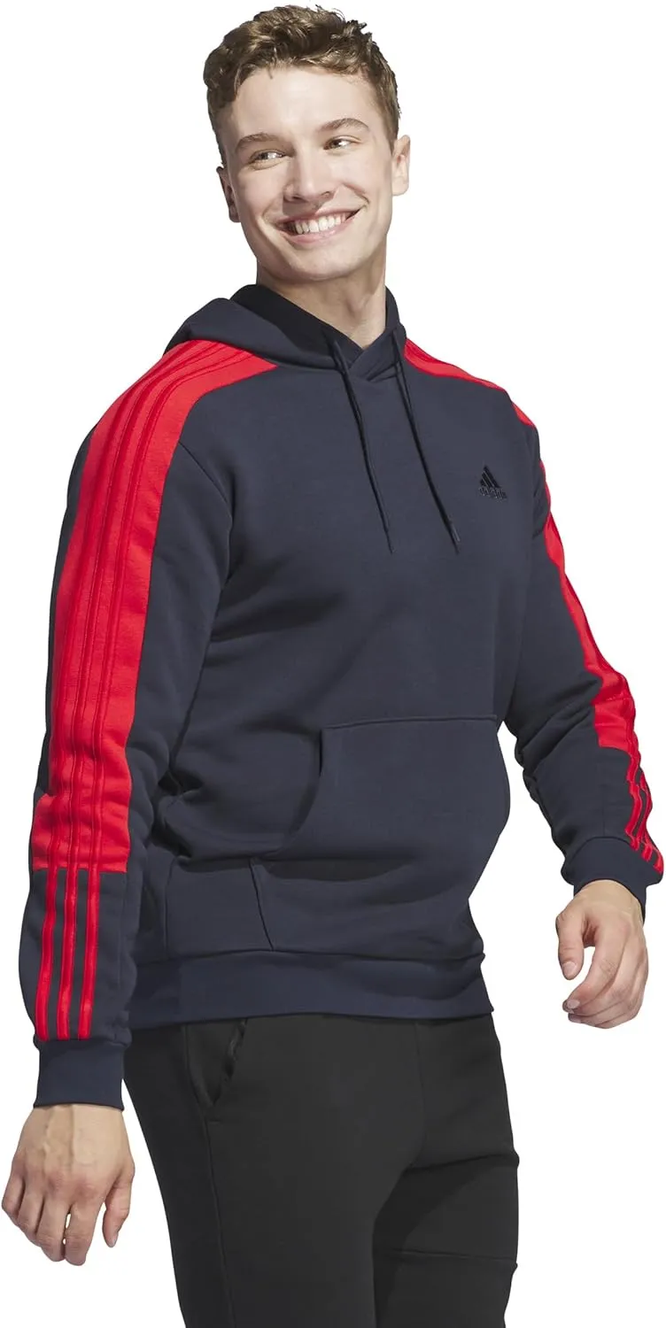 adidas Men's Essentials Fleece 3-Stripes Color Blocked Hoodie