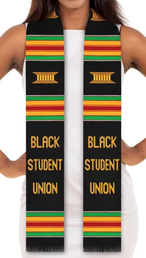 ADVANSYNC Black Student Union Authentic Handwoven Kente Cloth Graduation Stole