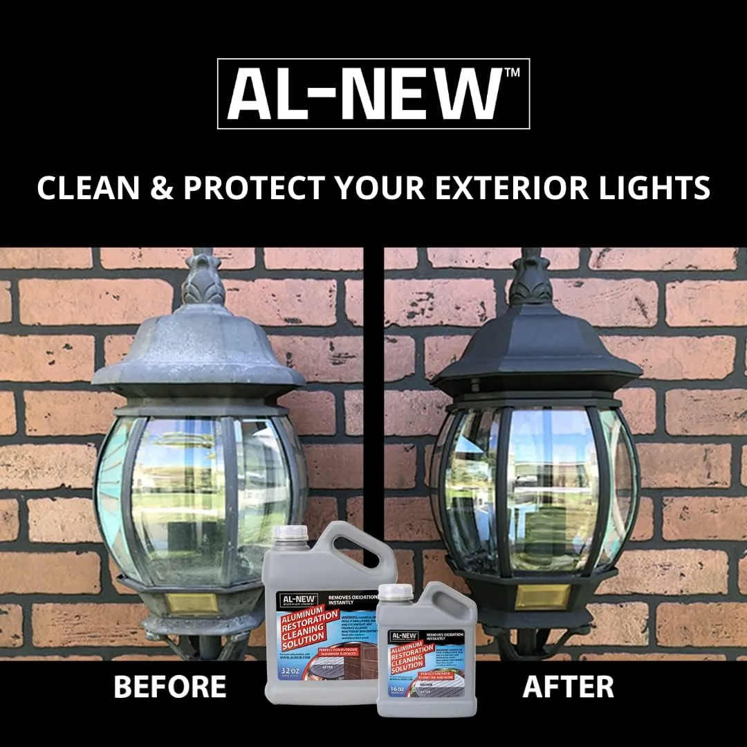 AL-NEW Aluminum Restoration Cleaning Solution | Clean & Restore Patio Furniture, Stainless Steel, and Other Household Metal Surfaces (16 oz.)