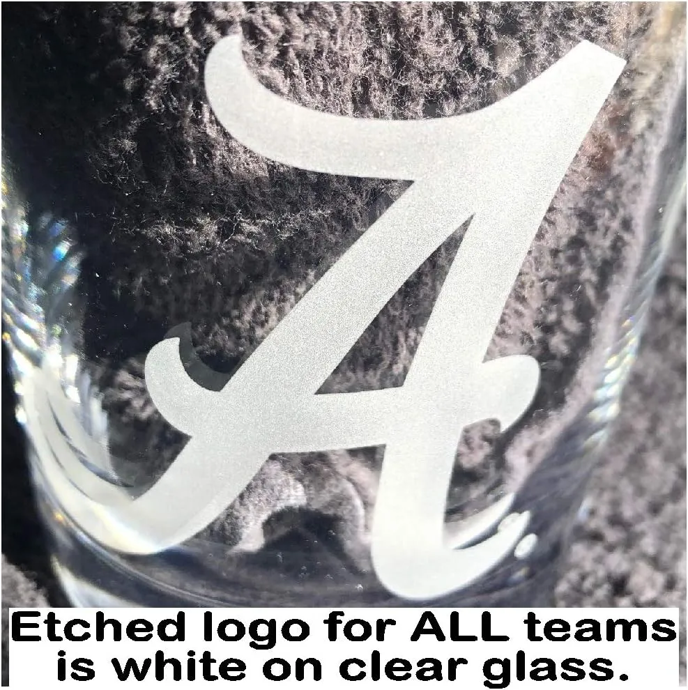 Alabama 2-Sided Etched Satin Finish Rocks Glass Set of 2