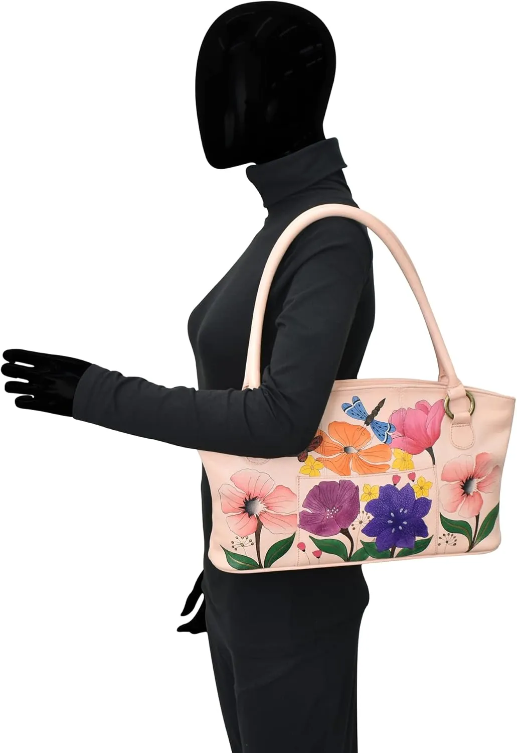 Anna by Anuschka Women's Hand-Painted Leather Wide Tote