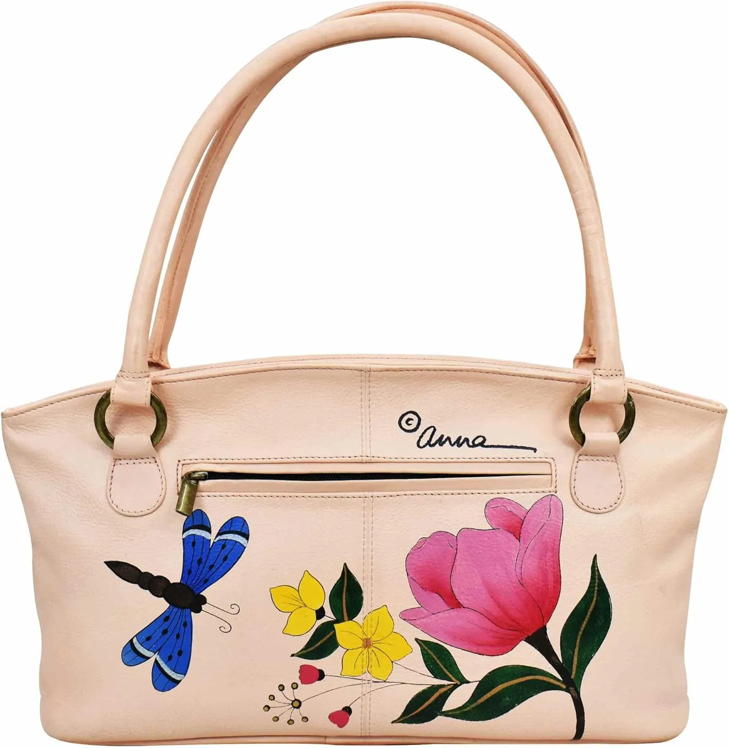 Anna by Anuschka Women's Hand-Painted Leather Wide Tote