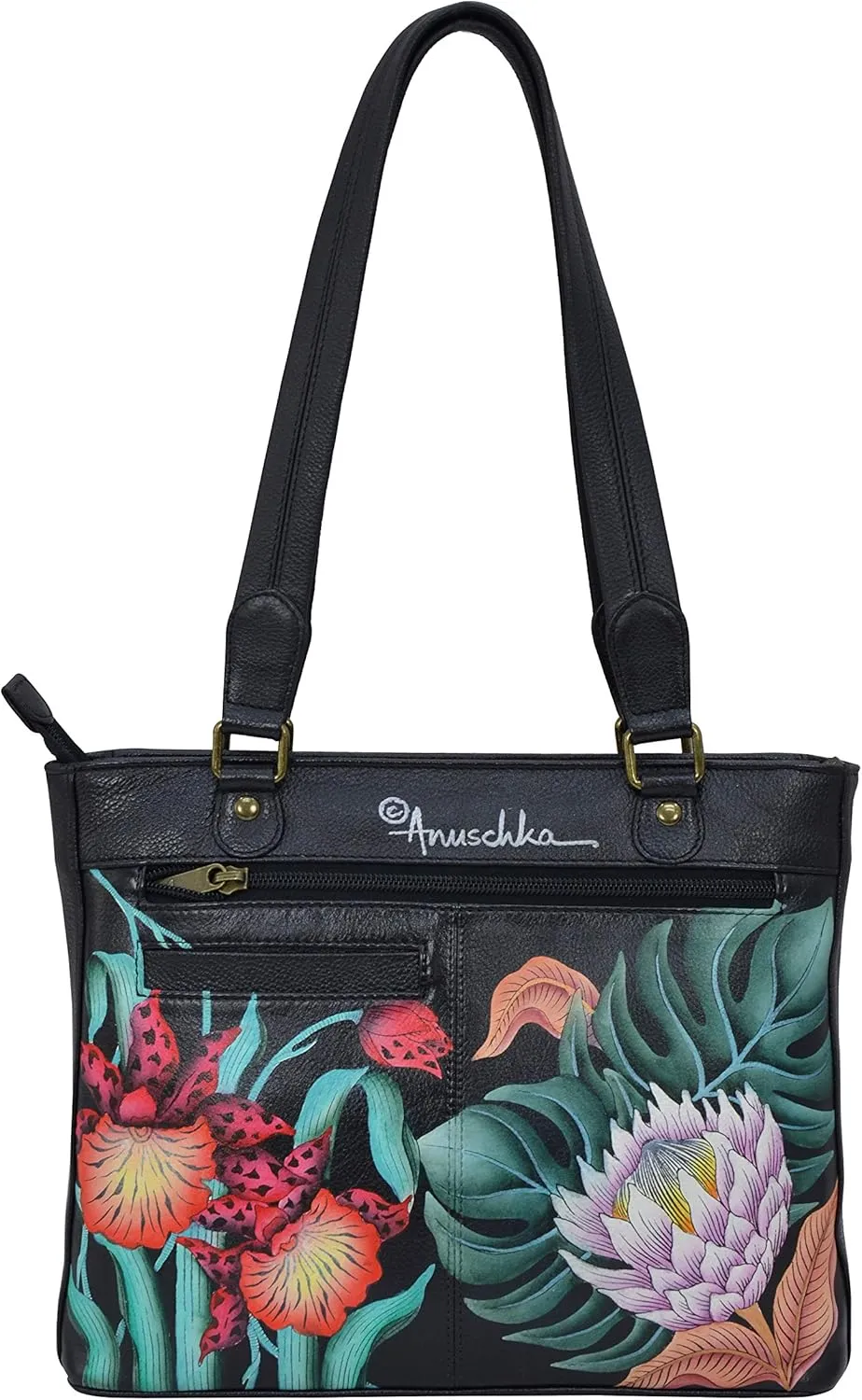 Anuschka Women's Original Hand-Painted Genuine Leather Medium Shopper Shoulder Bag