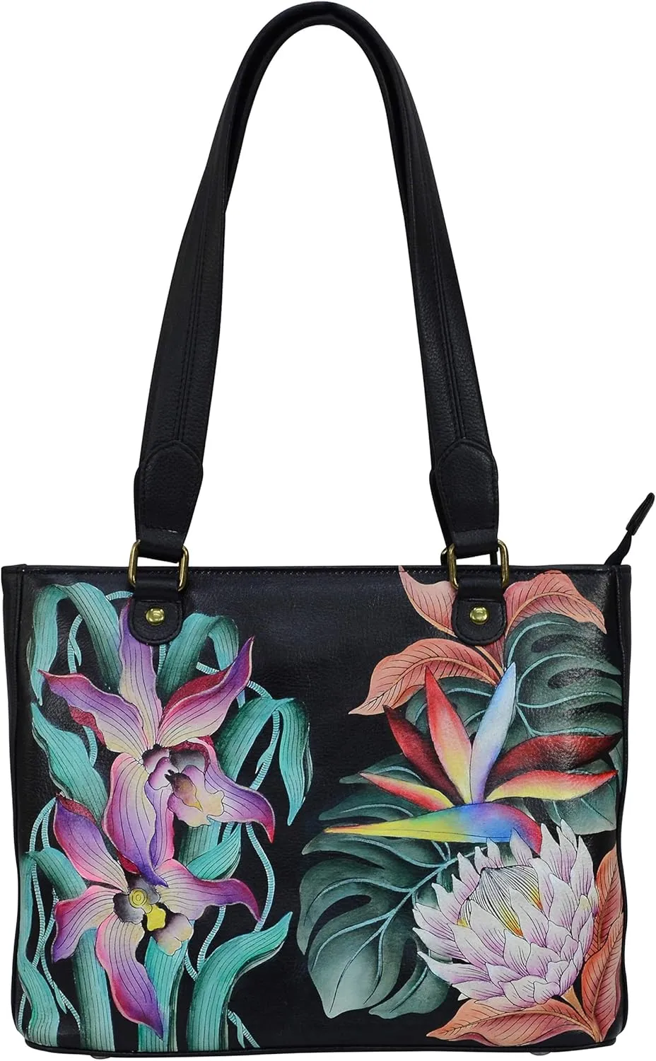 Anuschka Women's Original Hand-Painted Genuine Leather Medium Shopper Shoulder Bag
