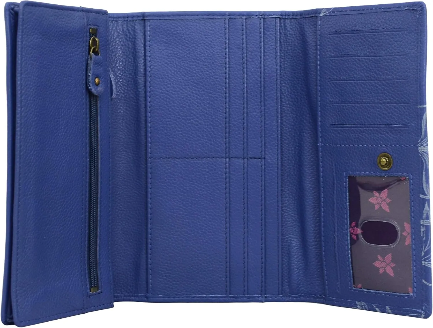 Anuschka Women’s Original Hand-Painted Genuine Leather RFID Blocking Three Fold Wallet