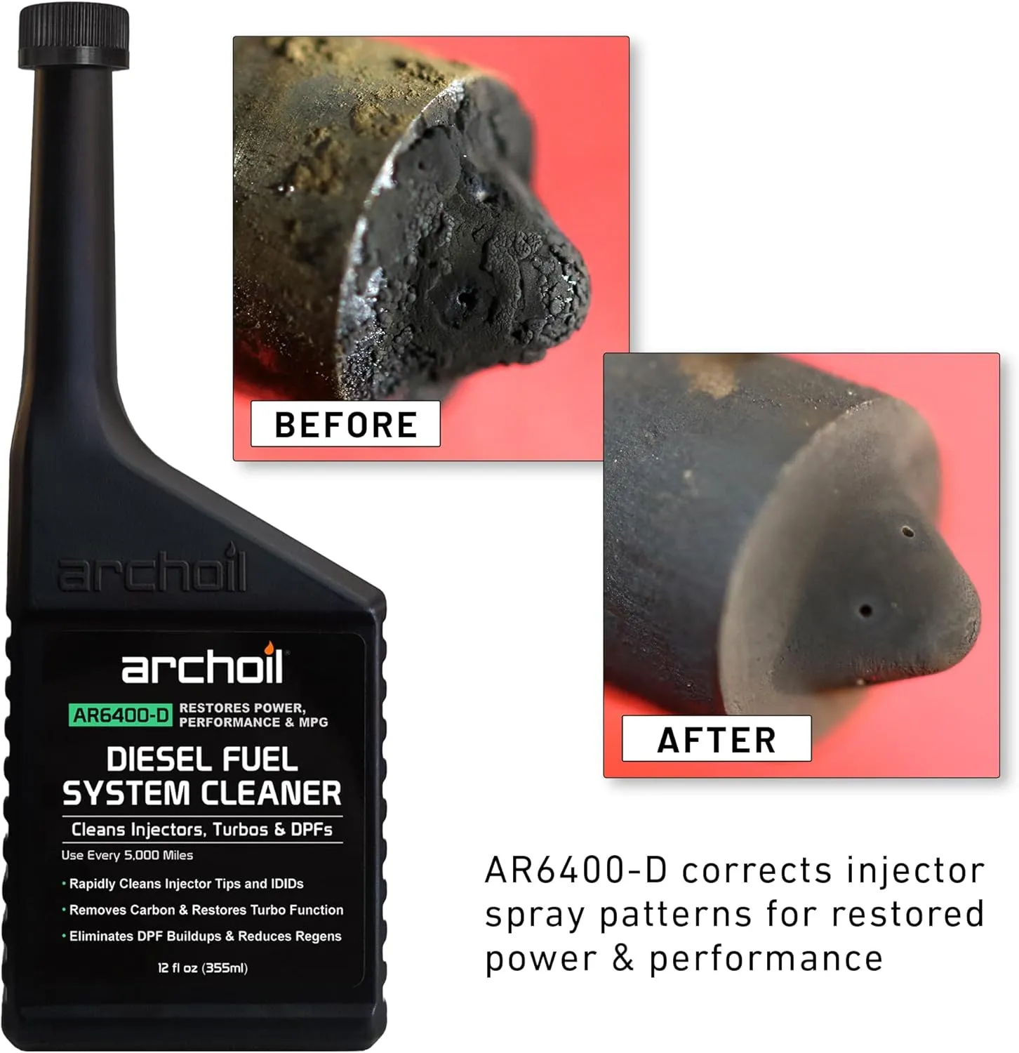 Archoil AR6400-D Diesel Fuel System Cleaner - Cleans Injectors, Turbo, DPF & EGR