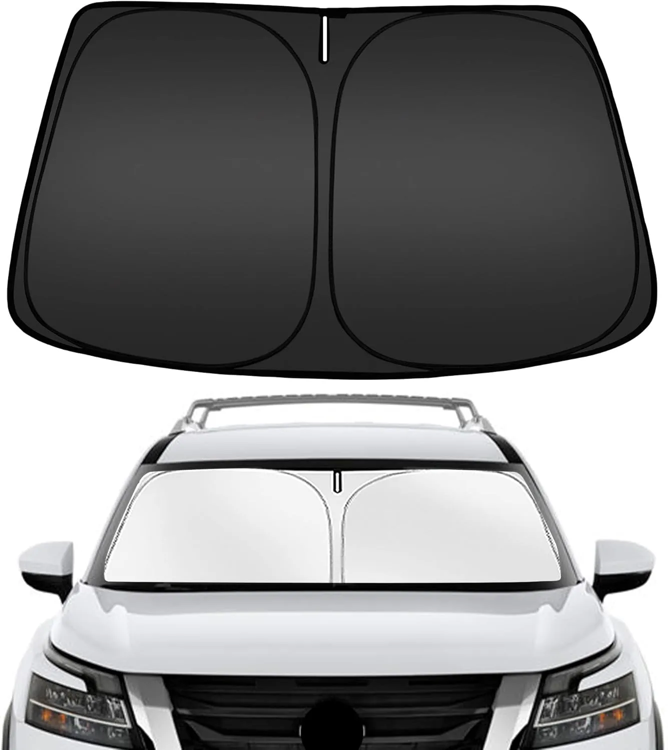 ARISMOTOR Windshield Sun Shade for N-issan Pathfinder 2022-2025, Custom Fit Foldable Front Window Sunshade Sun Visor Protector, Block UV Rays Keep Your Car Cooler