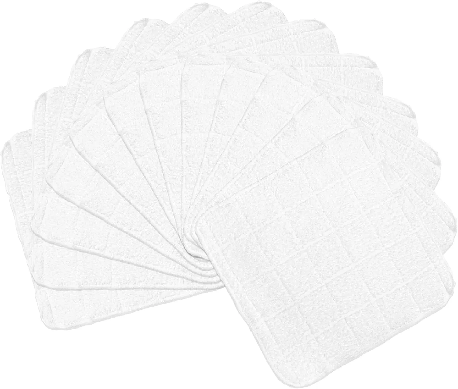 Arkwright Dish Towels for Kitchen - (Pack of 12) Soft, 100% Cotton Terry Dishcloths, Highly Absorbent & Quick Dry, Washcloths for Washing, Drying, and Cleaning Dishes, 12 x 12 in, White