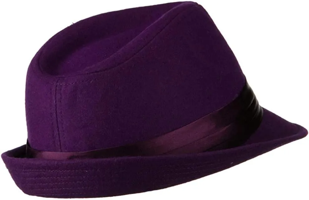 Ashen Fane Wool Fedora with Pleated Satin Band OSFM