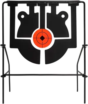 Atflbox 5 in 1 Pellet Gun Resetting Target, Heavy Metal Spinning Airgun Rifles and Handguns Shooting Target for Outdoor and Backyard, Rated for .177 .22 .25 Caliber