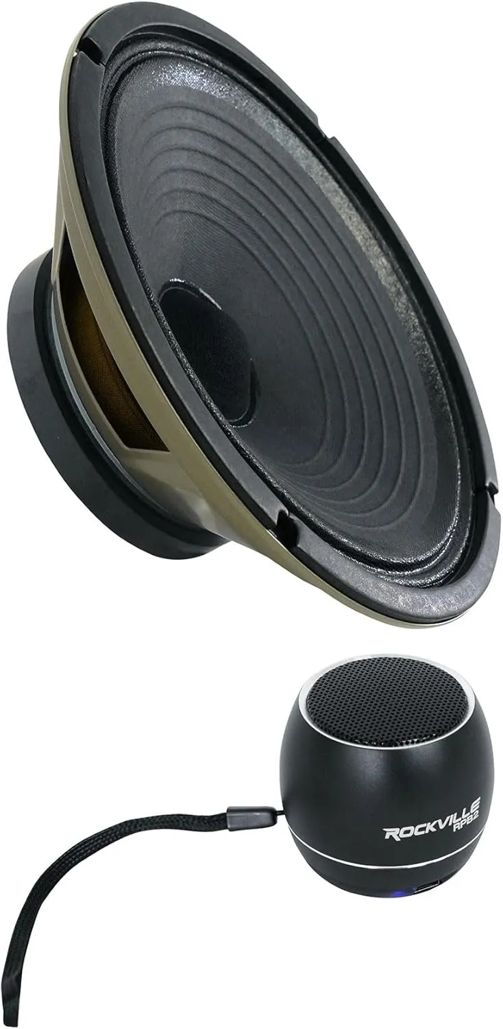 Audiosavings Bundle:(1) Celestion G10 Vintage 10" 60W Guitar Speaker 8 Ohm with Powerful Ceramic Magnet Bundle with (1) Rockville RPB2-BLACK Handheld Wireless Bluetooth Speaker Great Sound (Items 2)
