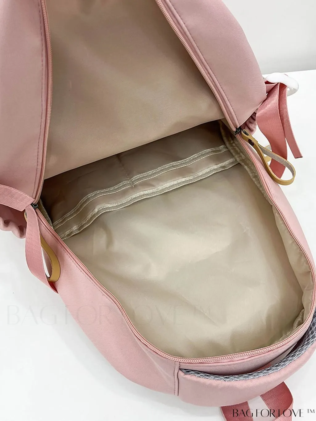 BagForLove - Adjustable Strap Classic Backpack with Letter Patch - Ideal for School, College, and Travel