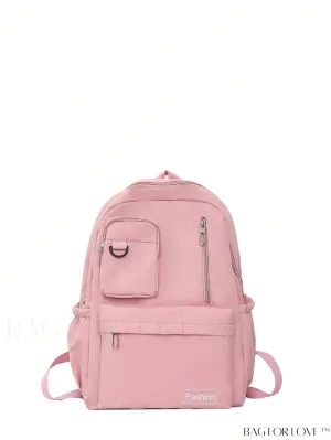 BagForLove - Premium Classic Backpack with Oversized Letter Patch Accent
