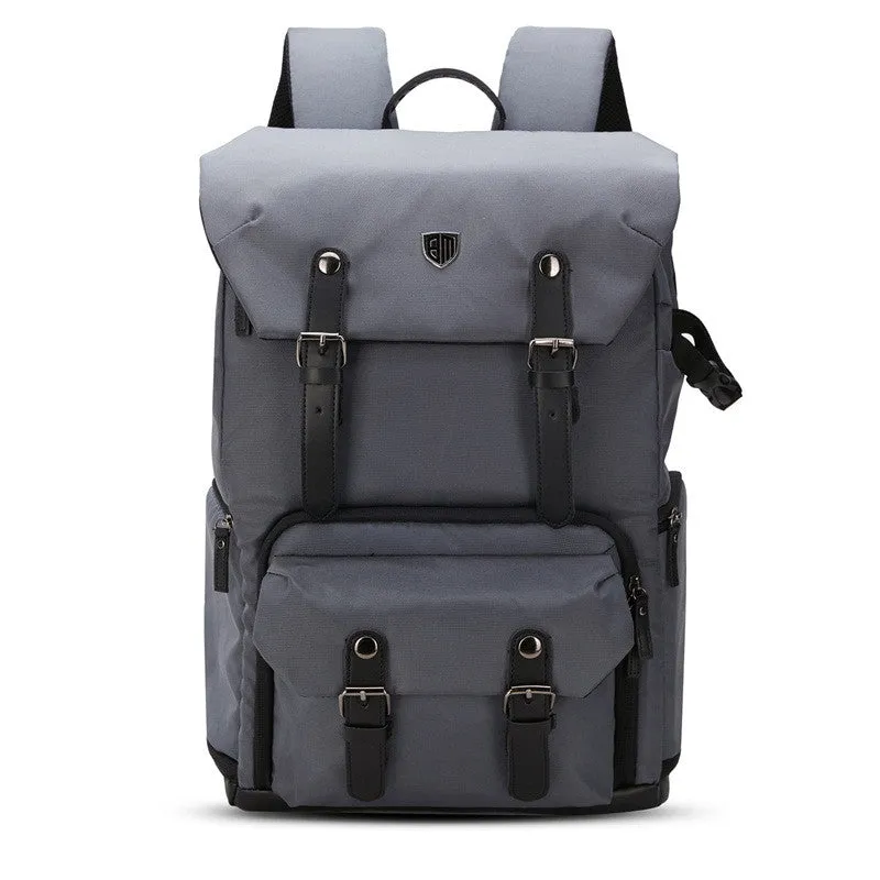 BAGSMART Canvas & Leather Retro Camera Backpack