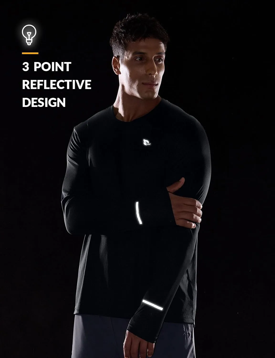 baleaf Men's Mountain Bike Shirts Long Sleeve Loose-fit Cycling Jersey Zipper Pocket UPF 50  Workout Hiking Athletic Running
