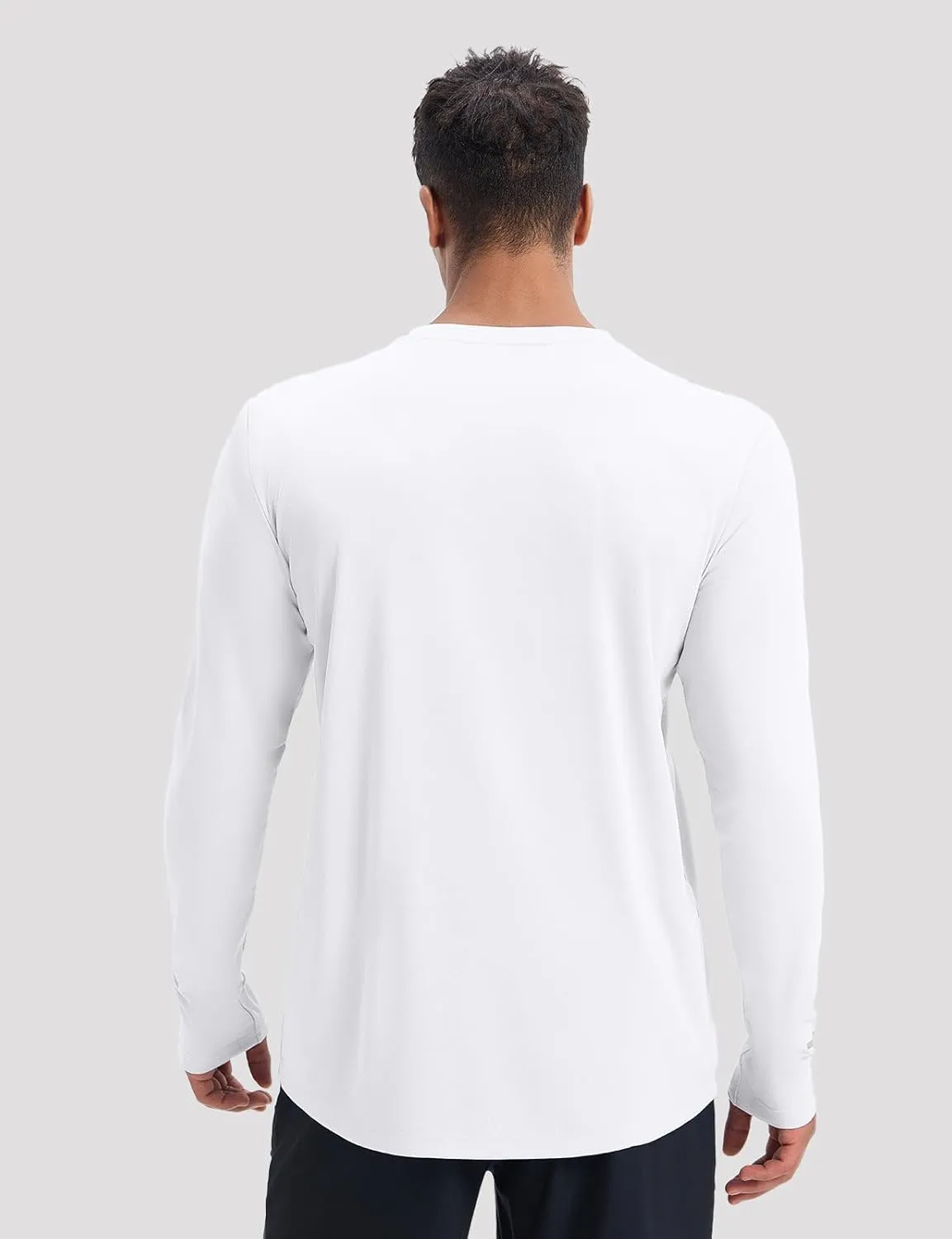 baleaf Men's Mountain Bike Shirts Long Sleeve Loose-fit Cycling Jersey Zipper Pocket UPF 50  Workout Hiking Athletic Running
