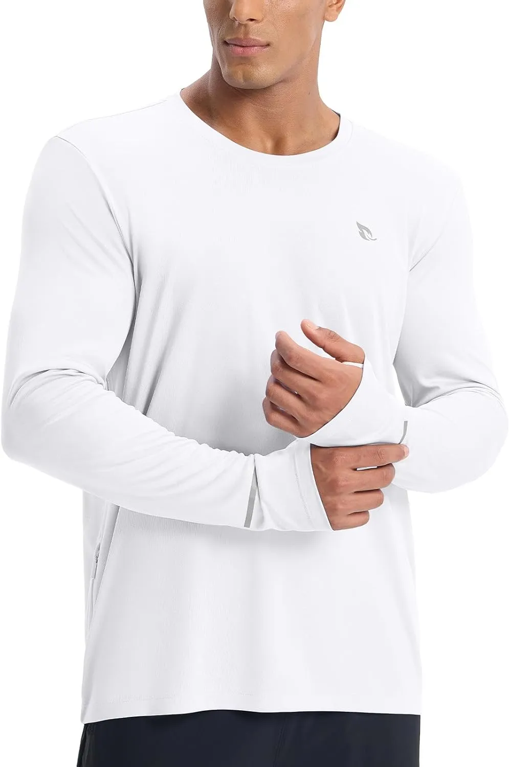baleaf Men's Mountain Bike Shirts Long Sleeve Loose-fit Cycling Jersey Zipper Pocket UPF 50  Workout Hiking Athletic Running
