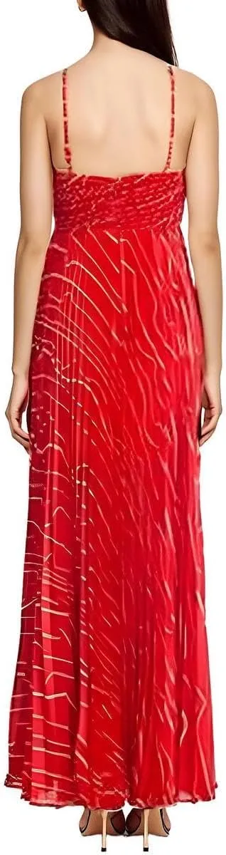 BCBGMAXAZRIA Womens Pleated Halter Dress