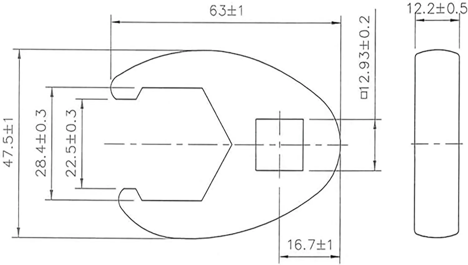 BGS 1757-28 | Crowfoot Spanner | 12.5 mm (1/2") Drive | 28 mm