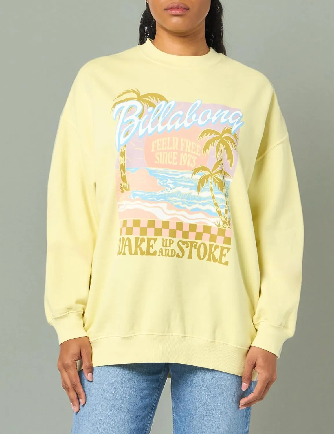 Billabong Women's Ride in Oversized Crewneck Sweatshirt
