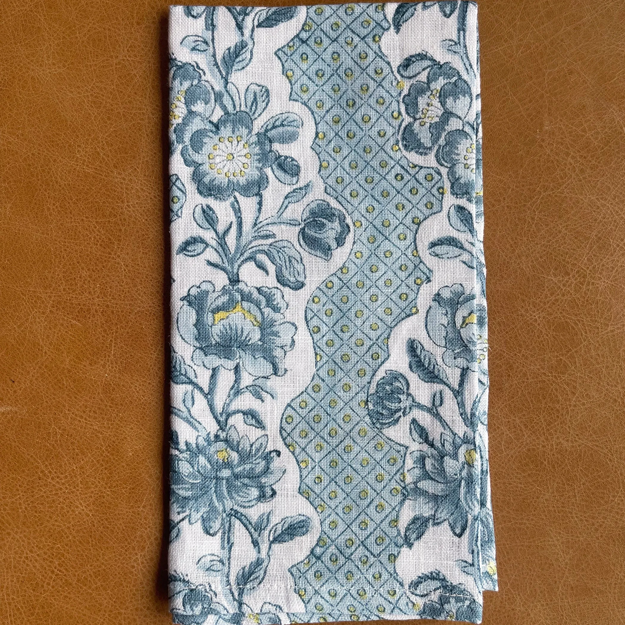 Blue Blooming Trellis Napkins