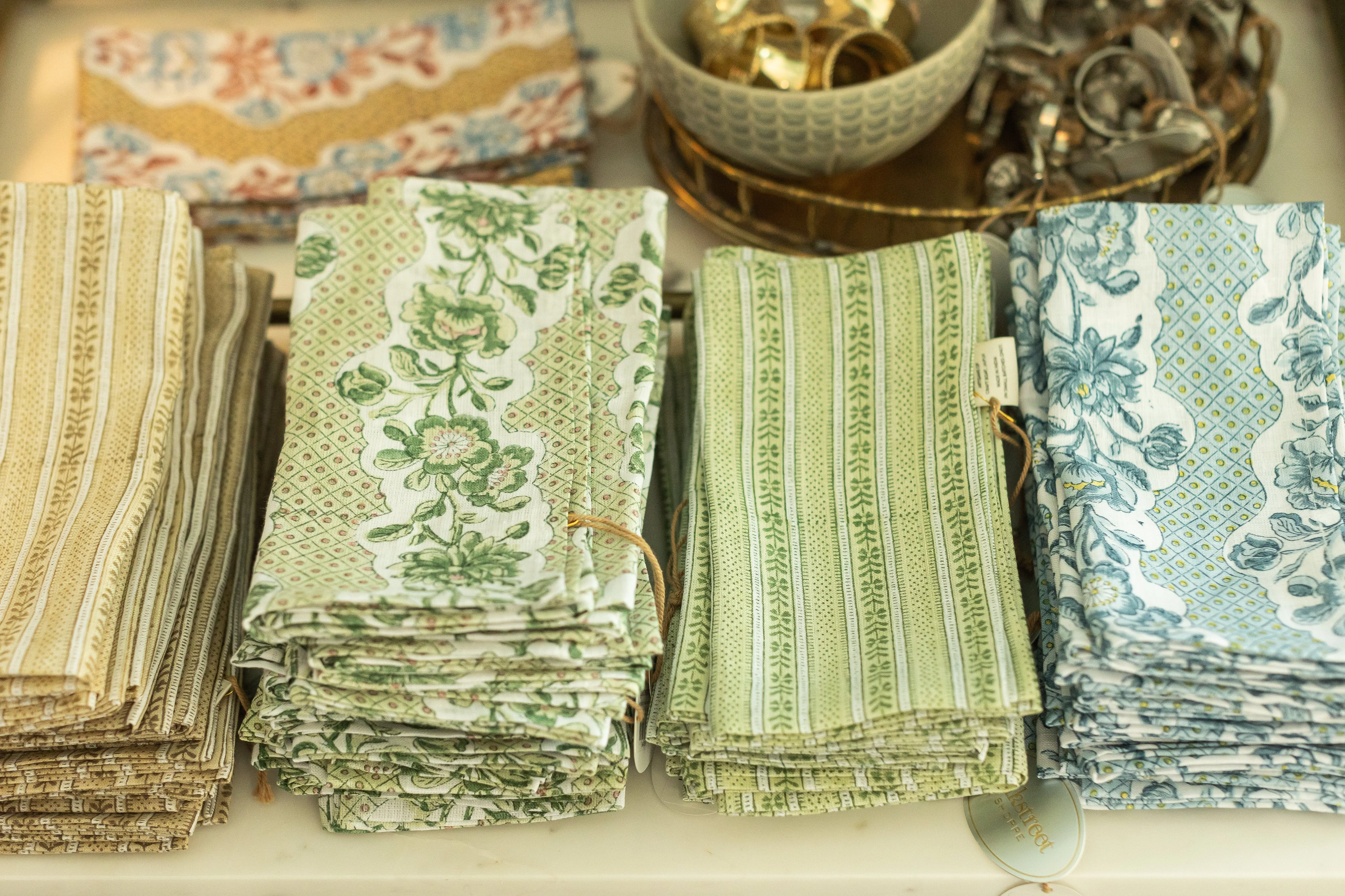 Blue Blooming Trellis Napkins