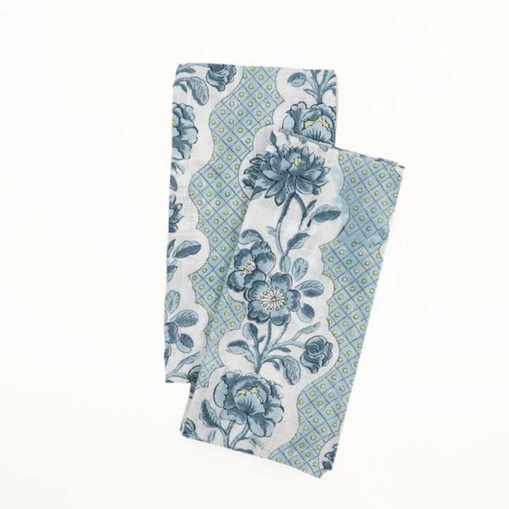 Blue Blooming Trellis Napkins