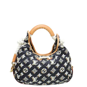 Bulles Louis Blue Navy Vuitton MM Monogram Premium customer care Bag Handcrafted