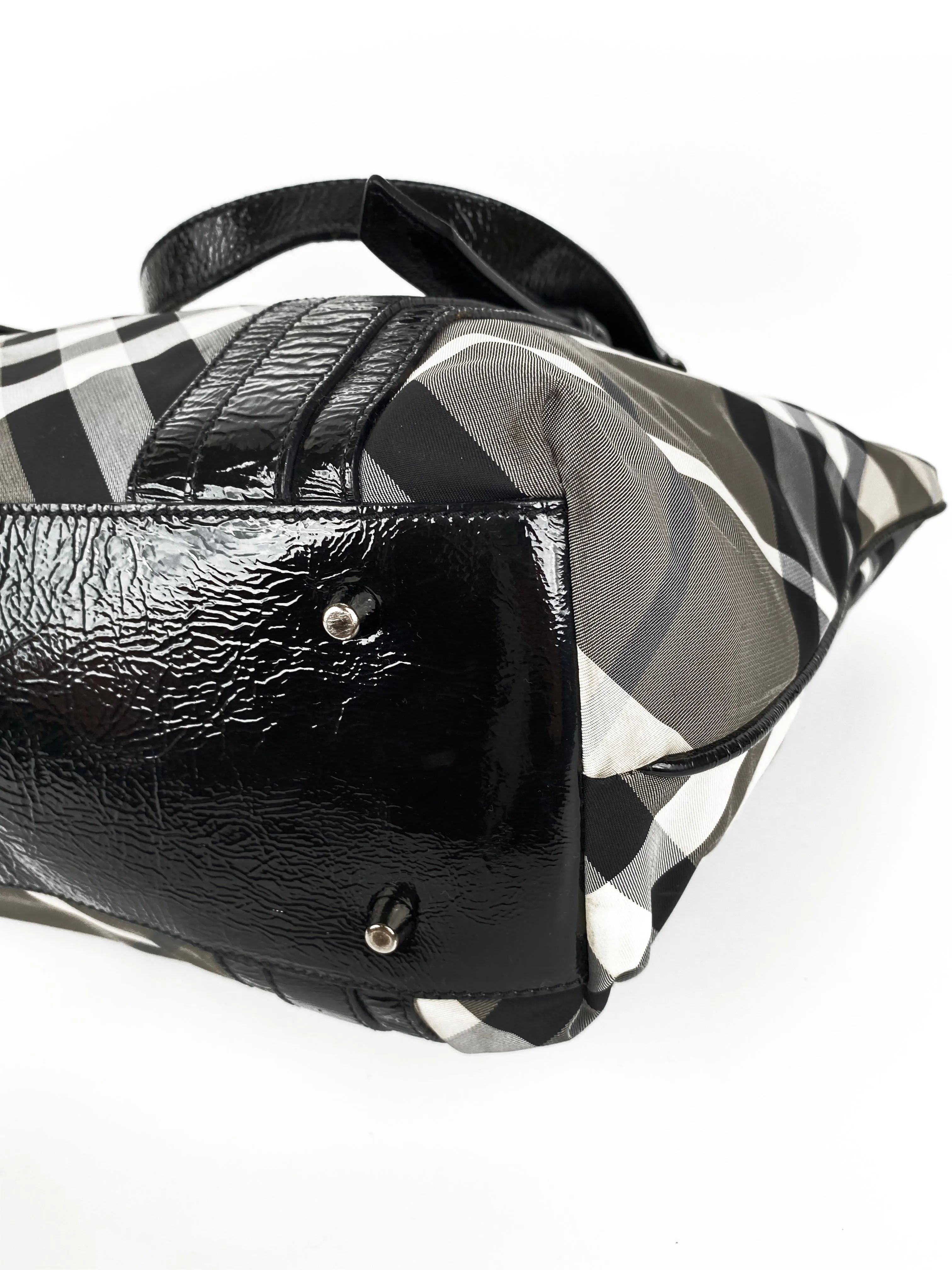 Burberry Black & White Large Grey Tote