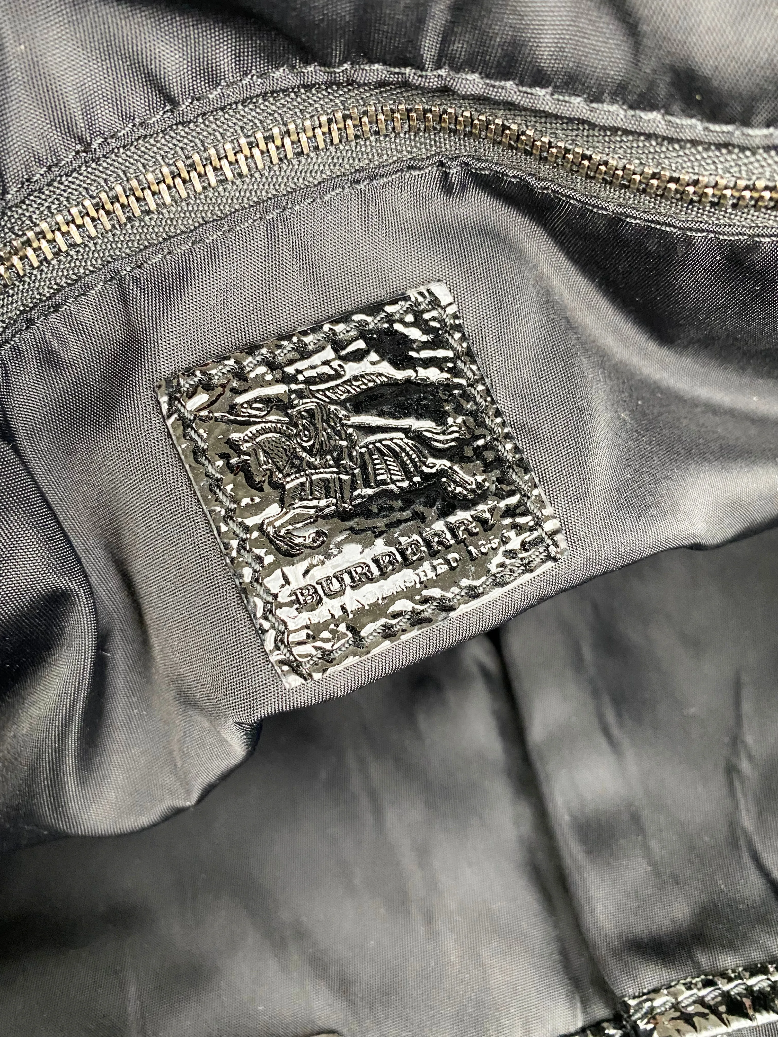 Burberry Black & White Large Grey Tote