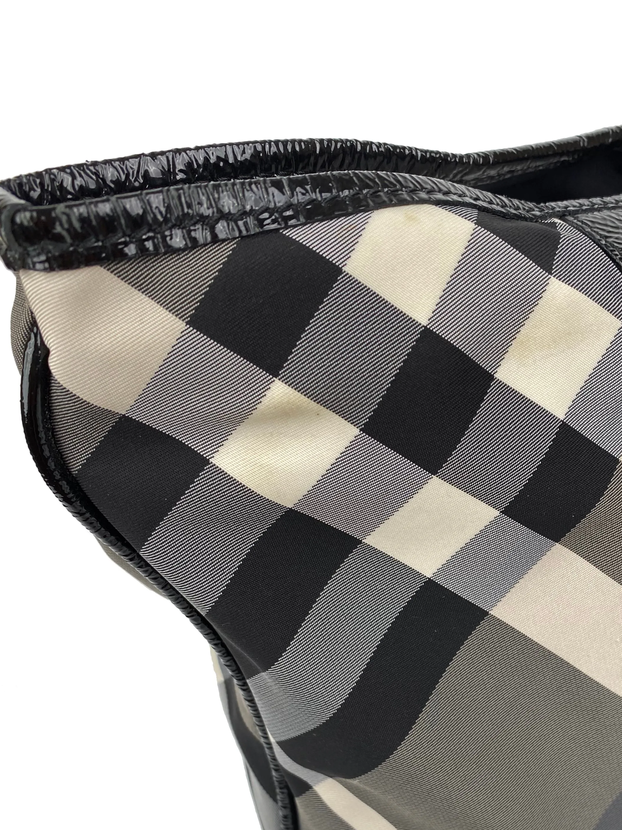 Burberry Black & White Large Grey Tote