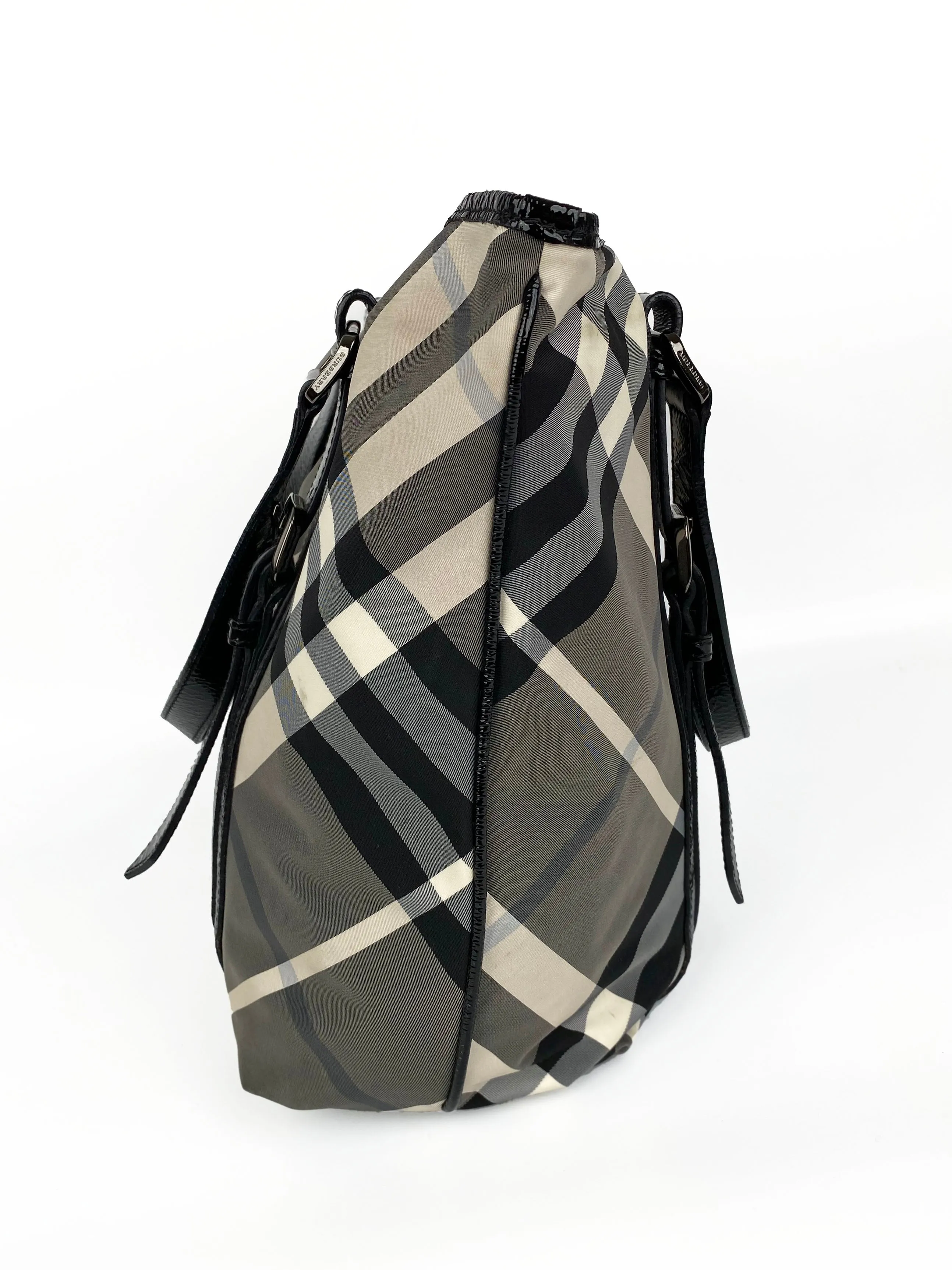 Burberry Black & White Large Grey Tote